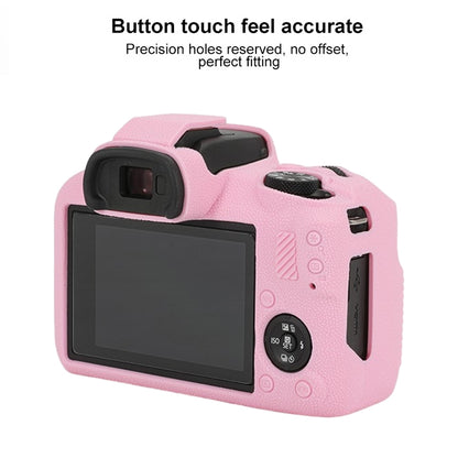 For Canon EOS R100 Litchi Texture Soft Silicone Protective Case(Pink) by buy2fix