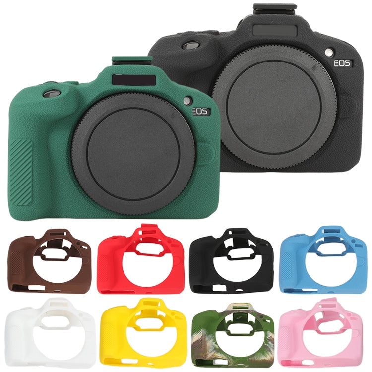 For Canon EOS R100 Litchi Texture Soft Silicone Protective Case(Green) by buy2fix