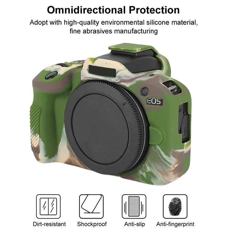 For Canon EOS R100 Glossy Soft Silicone Protective Case(Camouflage) by buy2fix