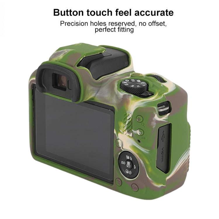 For Canon EOS R100 Glossy Soft Silicone Protective Case(Camouflage) by buy2fix