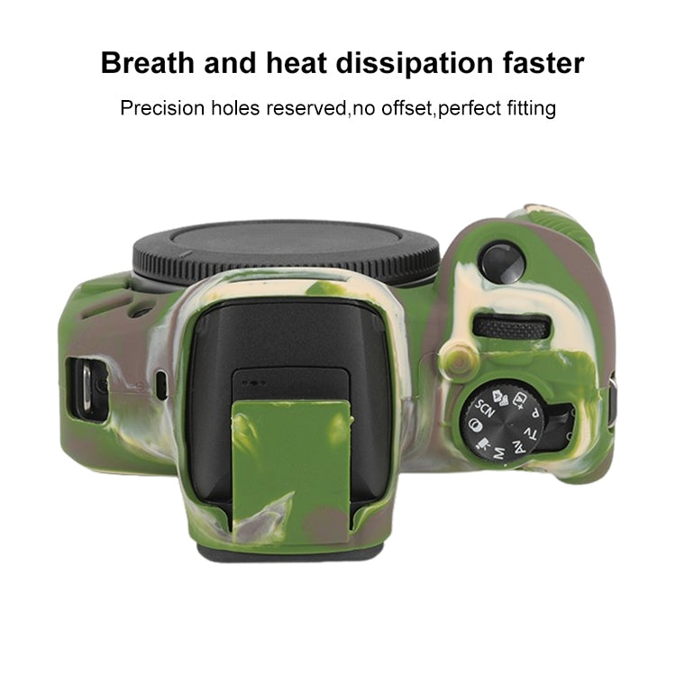 For Canon EOS R100 Glossy Soft Silicone Protective Case(Camouflage) by buy2fix