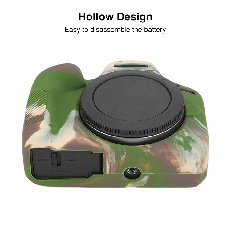 For Canon EOS R100 Glossy Soft Silicone Protective Case(Camouflage) by buy2fix
