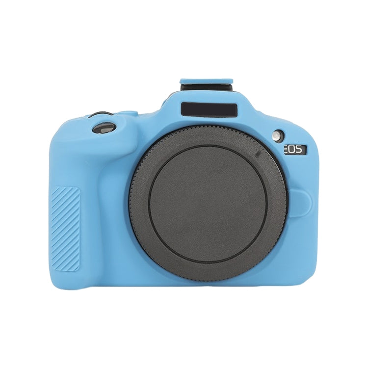 For Canon EOS R100 Glossy Soft Silicone Protective Case(Blue) by buy2fix