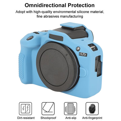 For Canon EOS R100 Glossy Soft Silicone Protective Case(Blue) by buy2fix