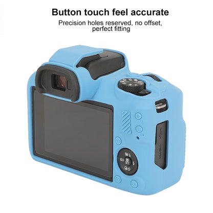 For Canon EOS R100 Glossy Soft Silicone Protective Case(Blue) by buy2fix
