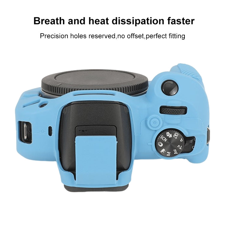 For Canon EOS R100 Glossy Soft Silicone Protective Case(Blue) by buy2fix