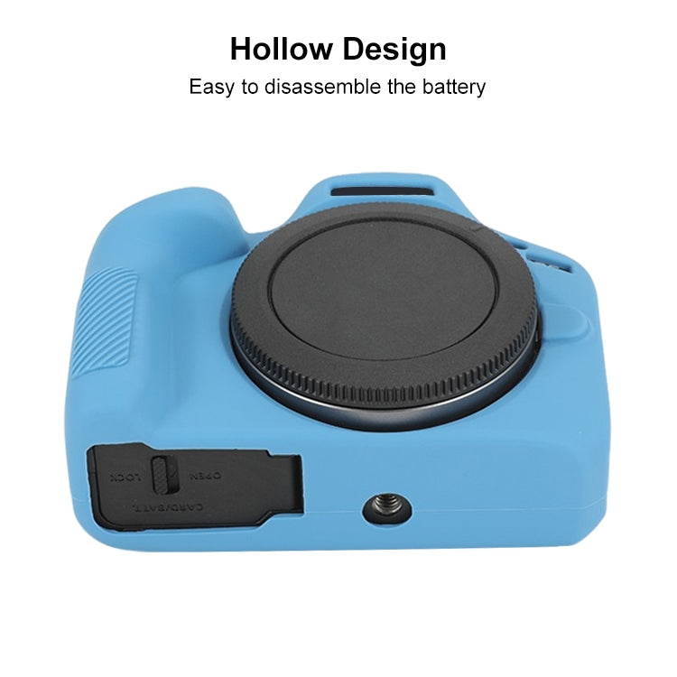 For Canon EOS R100 Glossy Soft Silicone Protective Case(Blue) by buy2fix