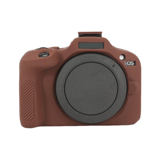 For Canon EOS R100 Glossy Soft Silicone Protective Case(Coffee) by buy2fix