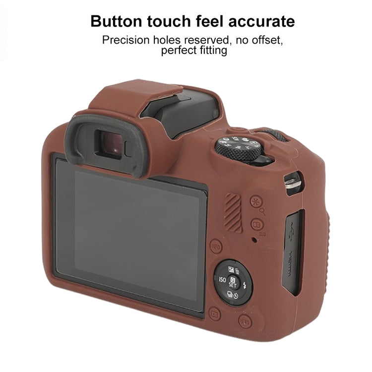 For Canon EOS R100 Glossy Soft Silicone Protective Case(Coffee) by buy2fix