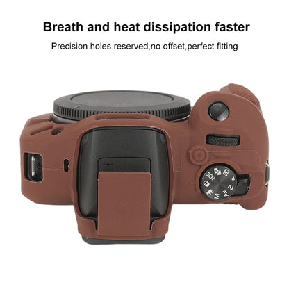 For Canon EOS R100 Glossy Soft Silicone Protective Case(Coffee) by buy2fix