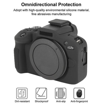 For Canon EOS R100 Glossy Soft Silicone Protective Case(Black) by buy2fix