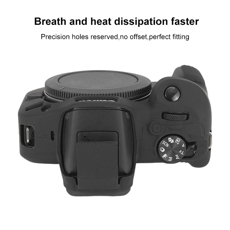 For Canon EOS R100 Glossy Soft Silicone Protective Case(Black) by buy2fix