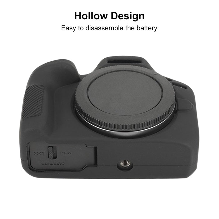 For Canon EOS R100 Glossy Soft Silicone Protective Case(Black) by buy2fix