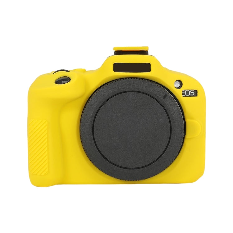 For Canon EOS R100 Glossy Soft Silicone Protective Case(Yellow) by buy2fix