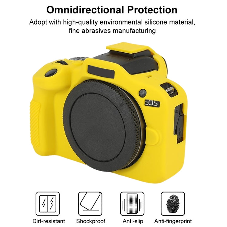 For Canon EOS R100 Glossy Soft Silicone Protective Case(Yellow) by buy2fix