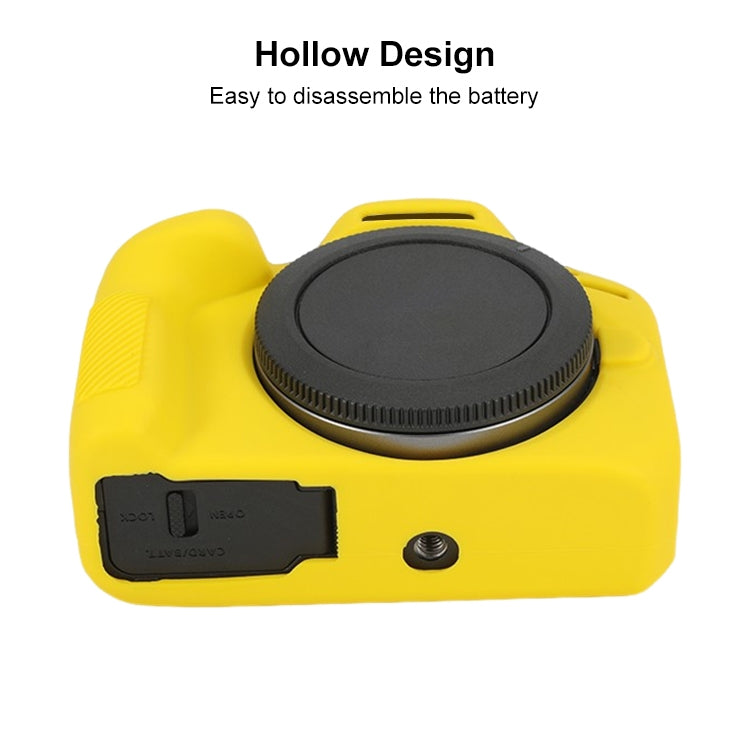 For Canon EOS R100 Glossy Soft Silicone Protective Case(Yellow) by buy2fix