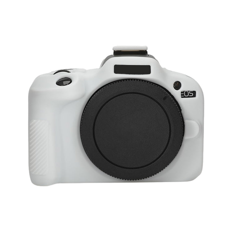 For Canon EOS R100 Glossy Soft Silicone Protective Case(White) by buy2fix