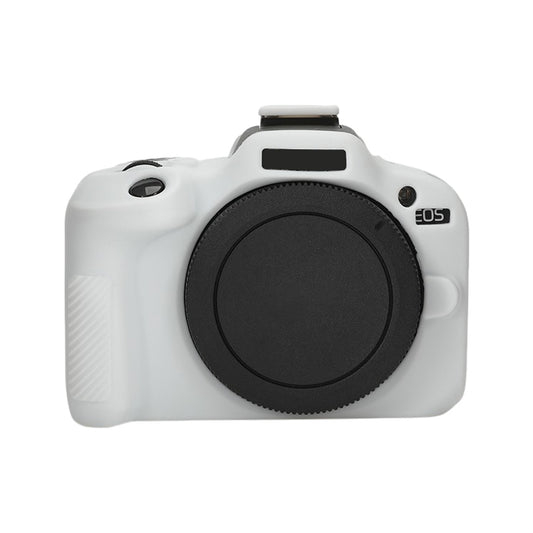 For Canon EOS R100 Glossy Soft Silicone Protective Case(White) by buy2fix