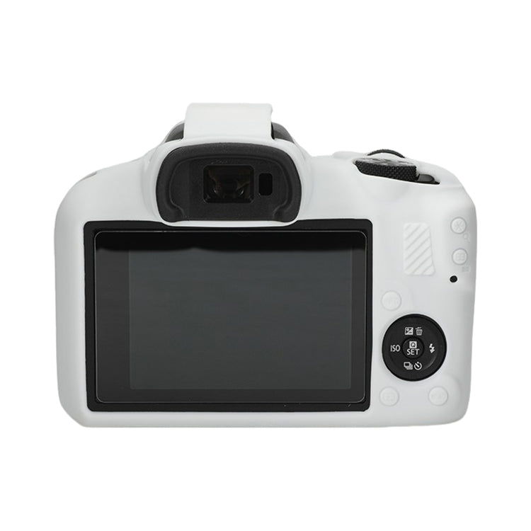 For Canon EOS R100 Glossy Soft Silicone Protective Case(White) by buy2fix