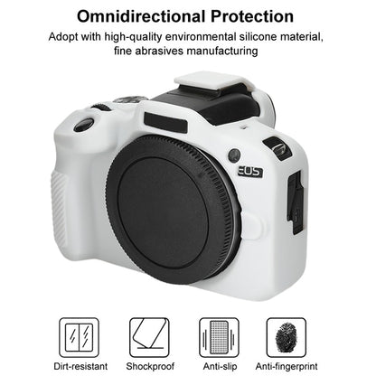 For Canon EOS R100 Glossy Soft Silicone Protective Case(White) by buy2fix