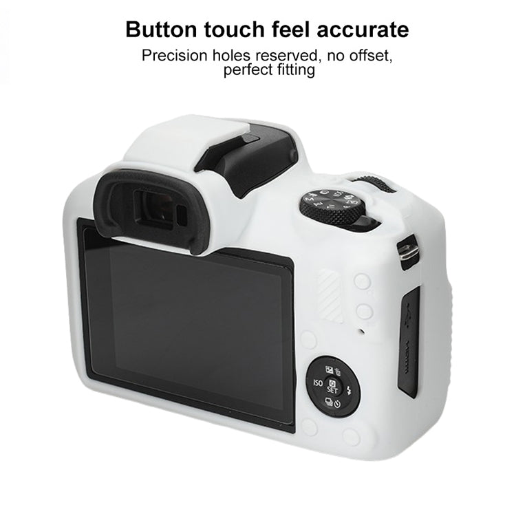For Canon EOS R100 Glossy Soft Silicone Protective Case(White) by buy2fix