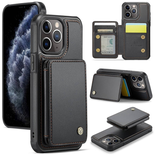 For iPhone 11 Pro JEEHOOD J05 Business Magnetic Style RFID Leather Phone Case(Black) - iPhone 11 Pro Cases by JEEHOOD | Online Shopping UK | buy2fix