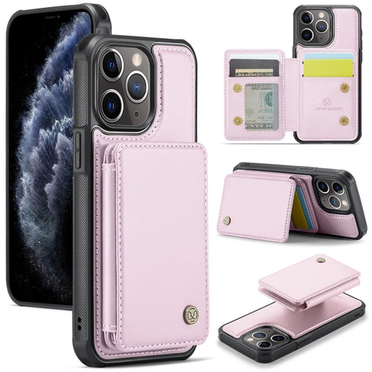 For iPhone 11 Pro JEEHOOD J05 Business Magnetic Style RFID Leather Phone Case(Pink) - iPhone 11 Pro Cases by JEEHOOD | Online Shopping UK | buy2fix