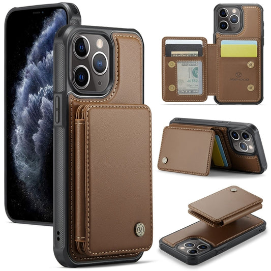 For iPhone 11 Pro JEEHOOD J05 Business Magnetic Style RFID Leather Phone Case(Brown) - iPhone 11 Pro Cases by JEEHOOD | Online Shopping UK | buy2fix