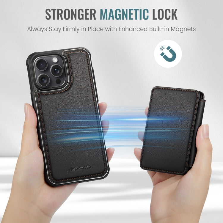 For iPhone 11 Pro Max JEEHOOD J05 Business Magnetic Style RFID Leather Phone Case(Black) - iPhone 11 Pro Max Cases by JEEHOOD | Online Shopping UK | buy2fix