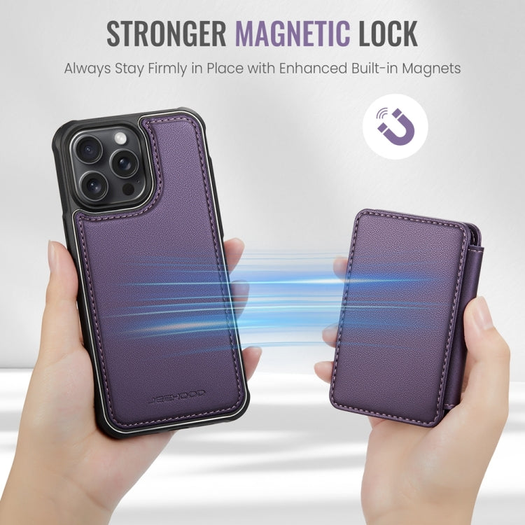 For iPhone 11 Pro Max JEEHOOD J05 Business Magnetic Style RFID Leather Phone Case(Purple) - iPhone 11 Pro Max Cases by JEEHOOD | Online Shopping UK | buy2fix