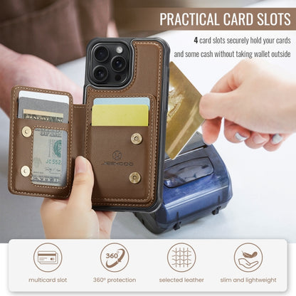 For iPhone 11 Pro Max JEEHOOD J05 Business Magnetic Style RFID Leather Phone Case(Brown) - iPhone 11 Pro Max Cases by JEEHOOD | Online Shopping UK | buy2fix