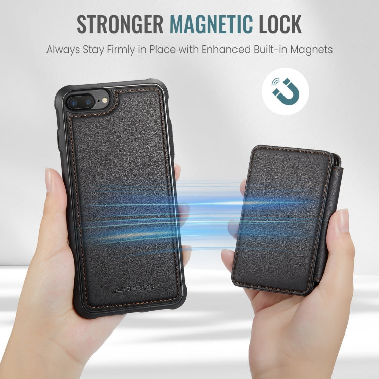 For iPhone 8 Plus / 7 Plus / 6 Plus JEEHOOD J05 Business Magnetic Style RFID Leather Phone Case(Black) - More iPhone Cases by JEEHOOD | Online Shopping UK | buy2fix
