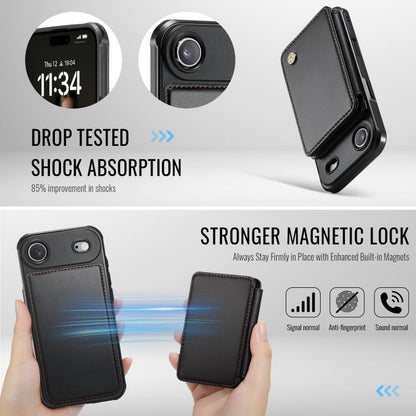 For iPhone Air JEEHOOD J05 Business Magnetic Style RFID Leather Phone Case(Black) - iPhone Air Cases by JEEHOOD | Online Shopping UK | buy2fix