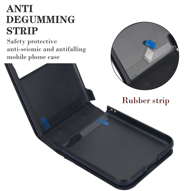 For Motorola Razr 40 Dual Card Slots Folding Phone Case(Black) by buy2fix