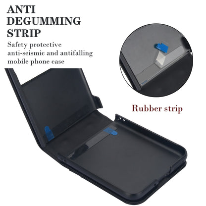 For Motorola Razr 40 Dual Card Slots Folding Phone Case(Black) by buy2fix