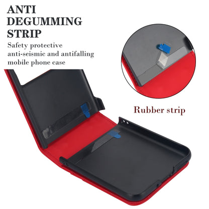 For Motorola Razr 40 Dual Card Slots Folding Phone Case(Red) by buy2fix