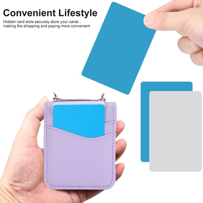 For Motorola Razr 40 Dual Card Slots Folding Phone Case(Purple) by buy2fix