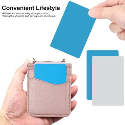 For Motorola Razr 40 Dual Card Slots Folding Phone Case(Rose Gold) by buy2fix