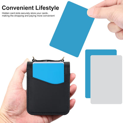 For Motorola Razr 40 Ultra Dual Card Slots Folding Phone Case(Black) by buy2fix