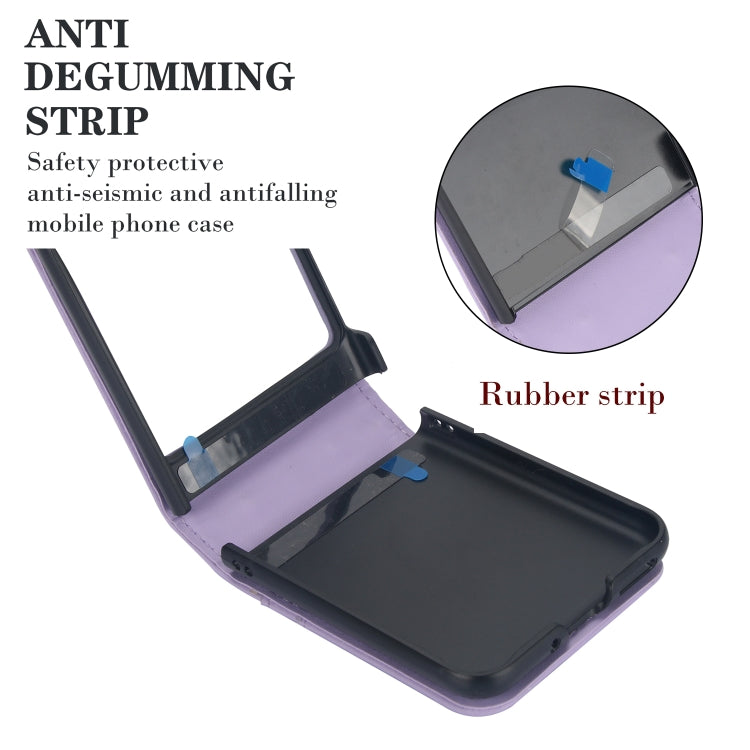For Motorola Razr 40 Ultra Dual Card Slots Folding Phone Case(Purple) by buy2fix