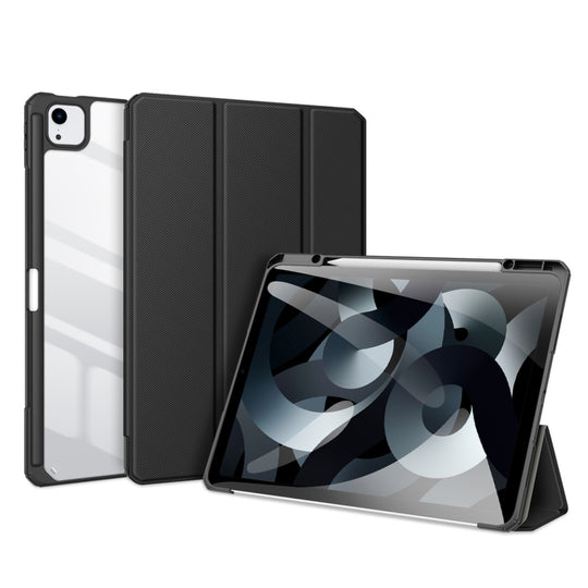 For iPad Air 13 2024 / 2025 / 2026 DUX DUCIS TOBY Series Antiskid Leather Tablet Case with Sleep / Wake-up Function(Black)