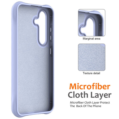 For Samsung Galaxy S25+ 5G Wave Texture MagSafe Magnetic Liquid Silicone Phone Case(Purple) by buy2fix