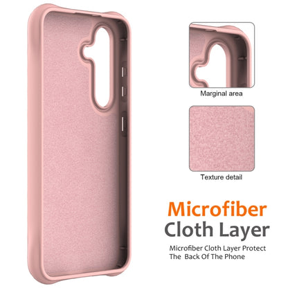 For Samsung Galaxy S25 5G Wave Texture MagSafe Magnetic Liquid Silicone Phone Case(Pink) by buy2fix