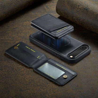 For iPhone Air Fierre Shann Cowhide Vertical Flip Magnetic Card Holder Phone Case(Black) - iPhone Air Cases by FIERRE SHANN | Online Shopping UK | buy2fix