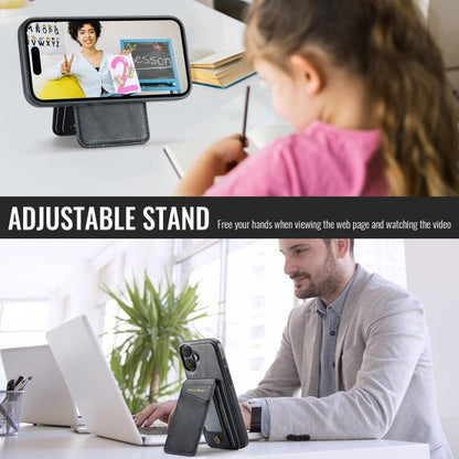 For iPhone 17 Fierre Shann Cowhide Vertical Flip Magnetic Card Holder Phone Case(Black) - iPhone 17 Cases by FIERRE SHANN | Online Shopping UK | buy2fix