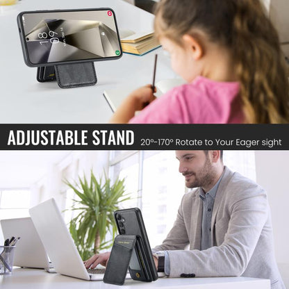 For Samsung Galaxy S25 5G Fierre Shann Cowhide Vertical Flip Magnetic Card Holder Phone Case(Black) - Galaxy S25 5G Cases by FIERRE SHANN | Online Shopping UK | buy2fix