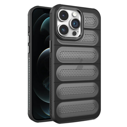 For iPhone 12 Pro Cooling Armor Translucent Mesh Breathable Phone Case(Black) by buy2fix