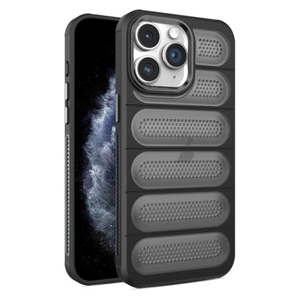 For iPhone 11 Pro Cooling Armor Translucent Mesh Breathable Phone Case(Black) by buy2fix