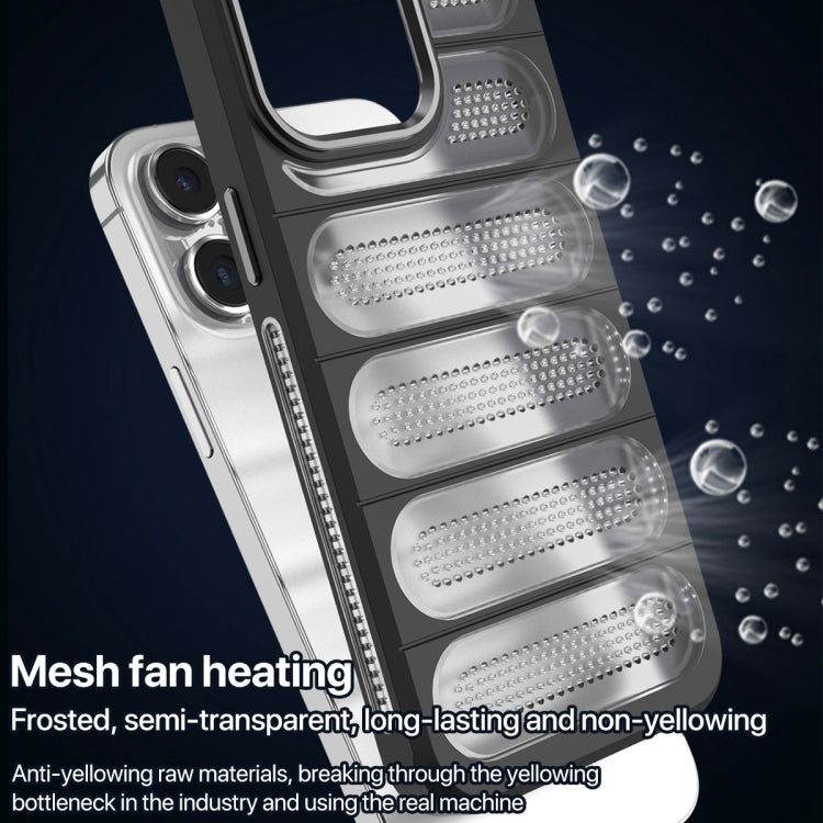 For iPhone 12 Pro Cooling Armor Translucent Mesh Breathable Phone Case(Blue) by buy2fix