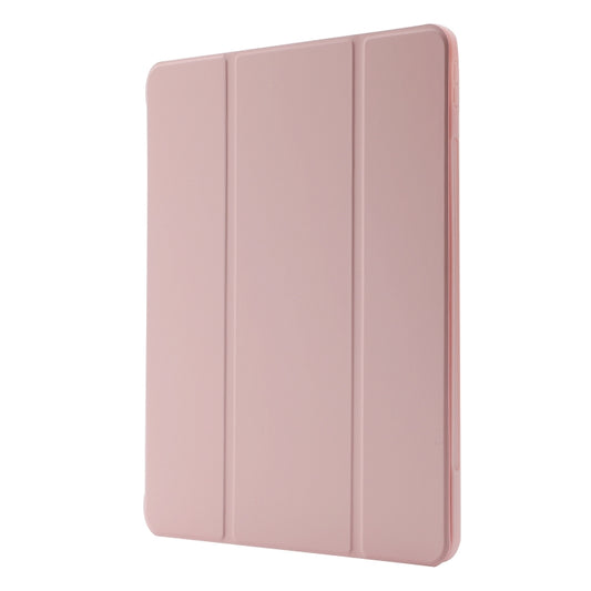 For iPad Air 11 2025 / 2024 Skin Feel Tri-fold Leather Tablet Case with Pen Slot(Pink) - iPad Air 11 2025 / 2024 Cases by buy2fix | Online Shopping UK | buy2fix